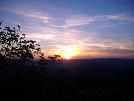 Coucher de soleil vu d'ait ali ouharzoune